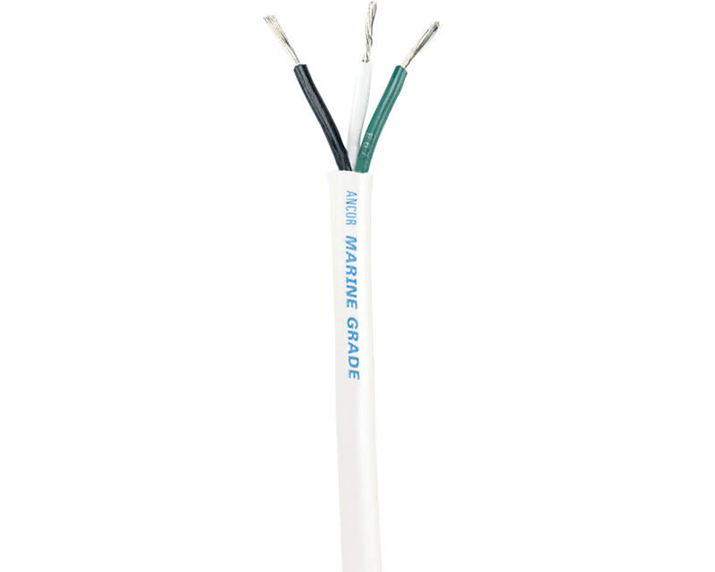 White 12/3 AWG Round Triplex Cable 100 E48530