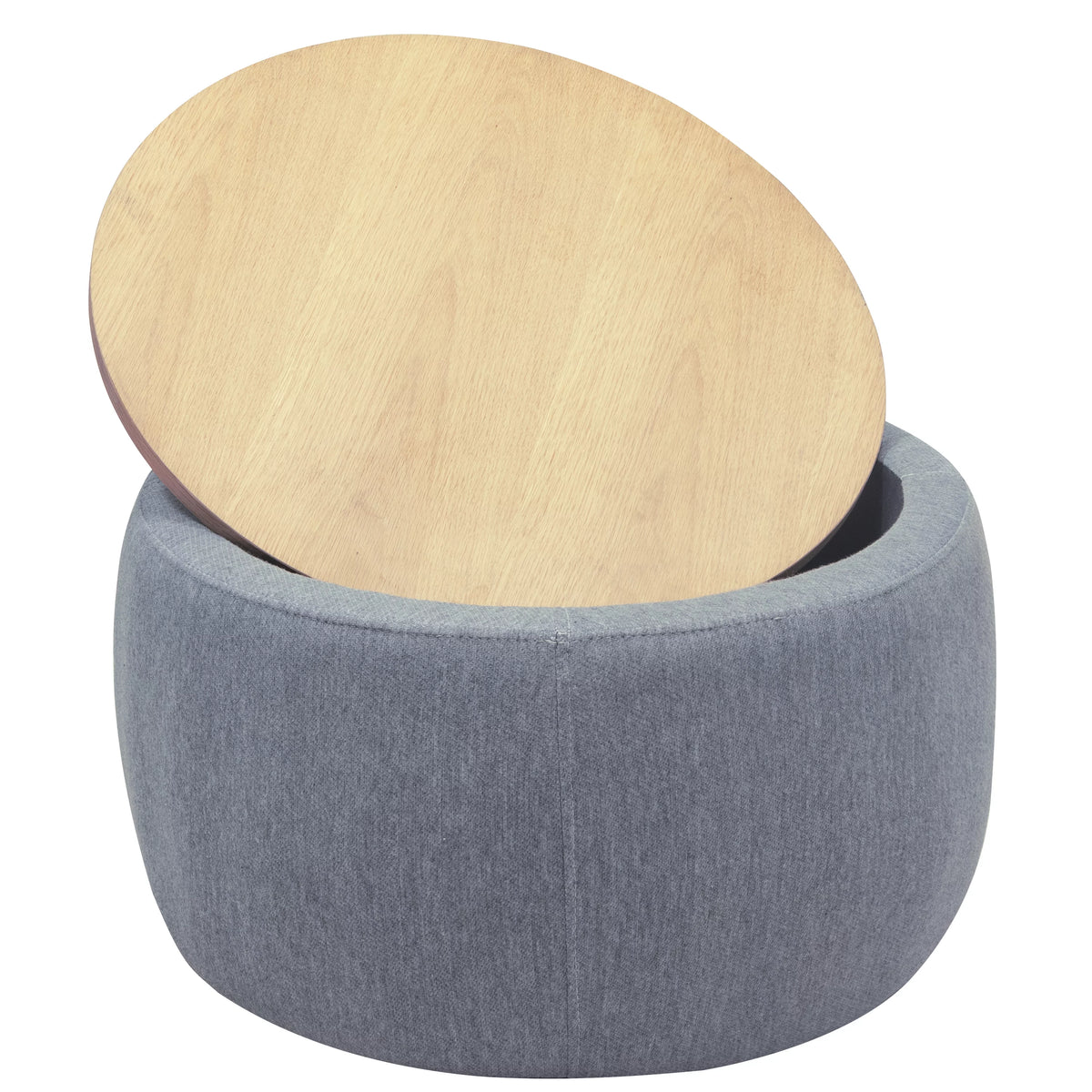 Dark Gray Round Storage Ottoman J975