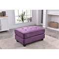 Purple Microsuede Ottoman M332183
