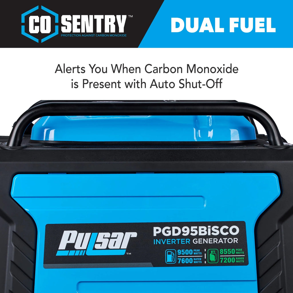 9,500 Watt Dual Fuel Inverter Generator F542561