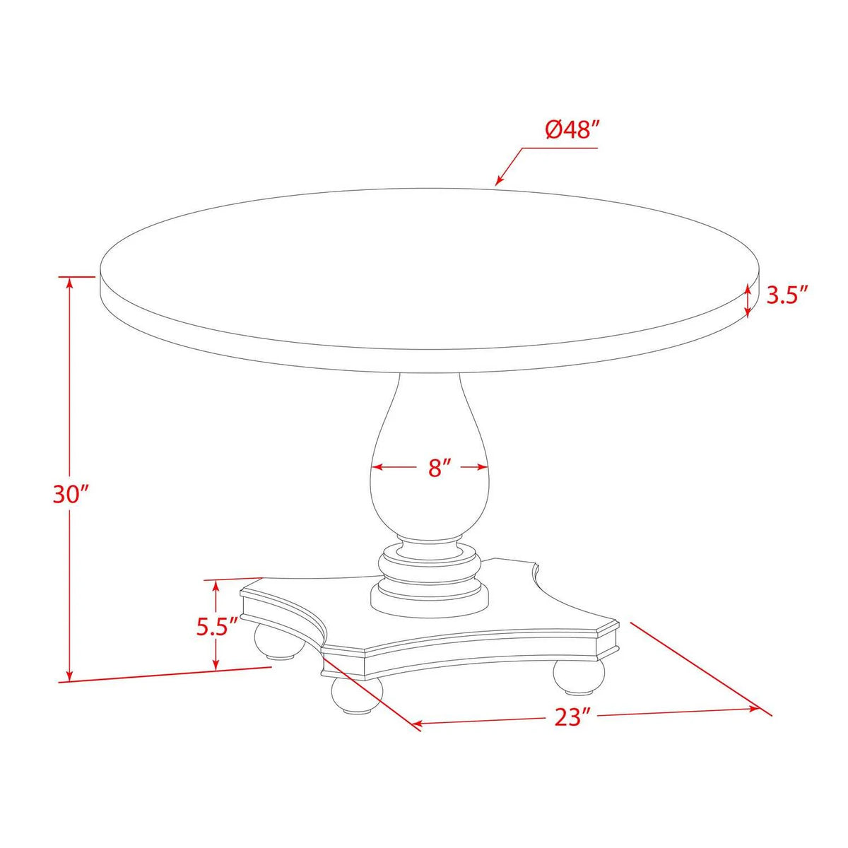 5-Piece Wood Dining Set P93822