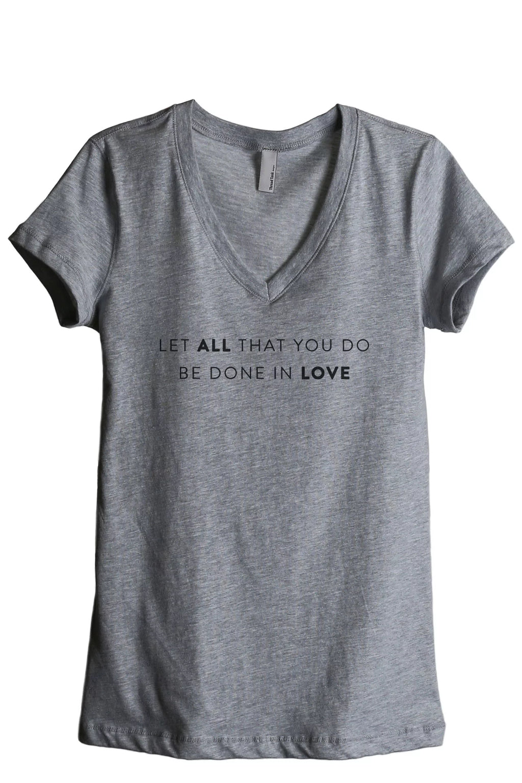 Heather Grey Relaxed V-Neck T-Shirt B5840