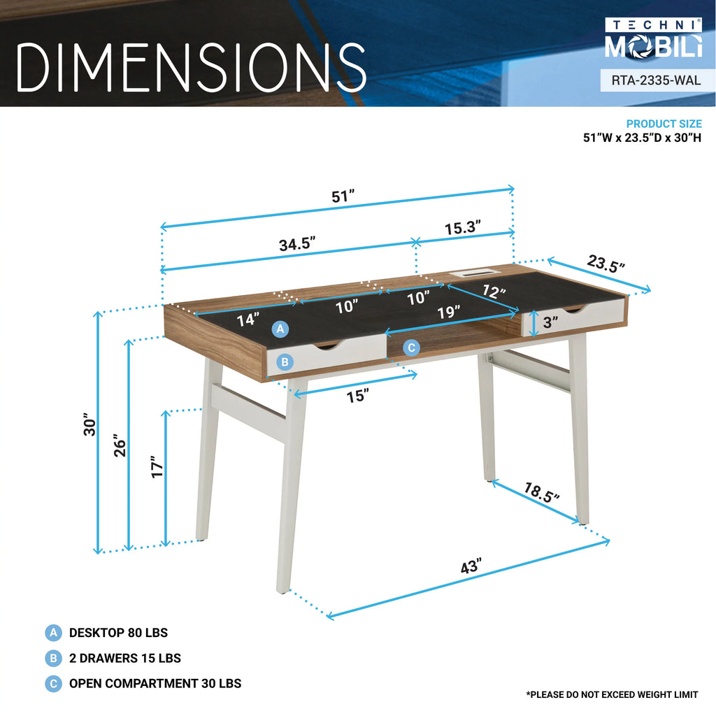 Compact Computer Desk with Storage Y999094