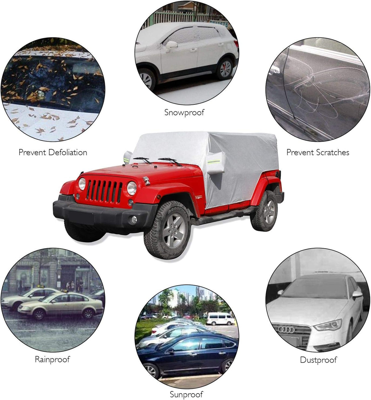 Car Cover Weatherproof Pack of 2 J556
