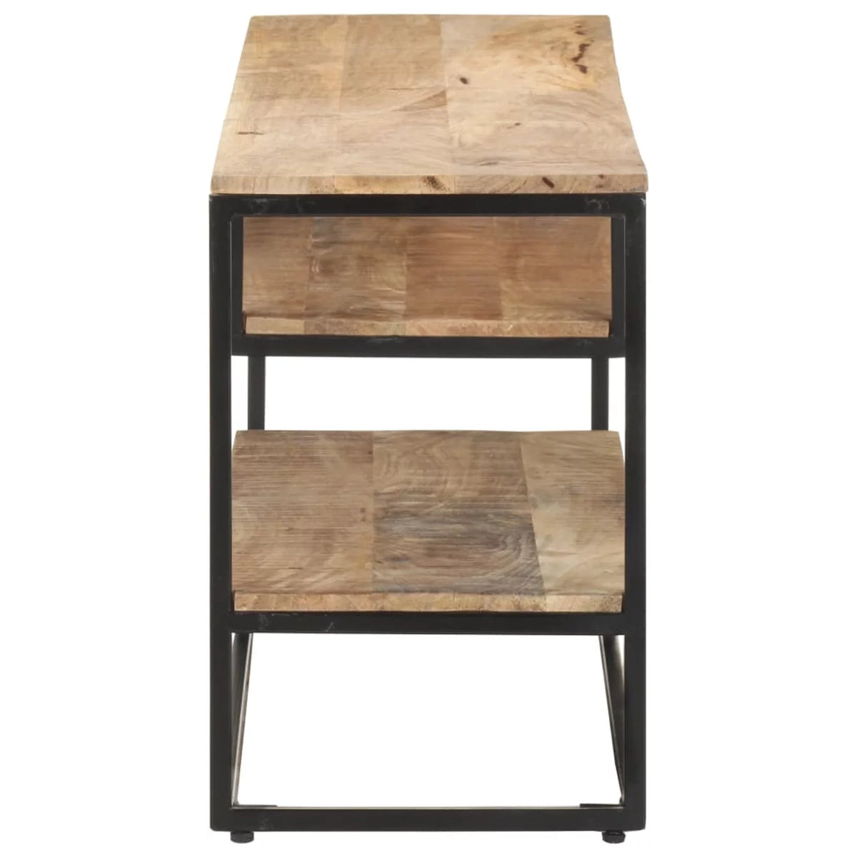Rough Mango Wood TV Stand with Storage Shelves H481739