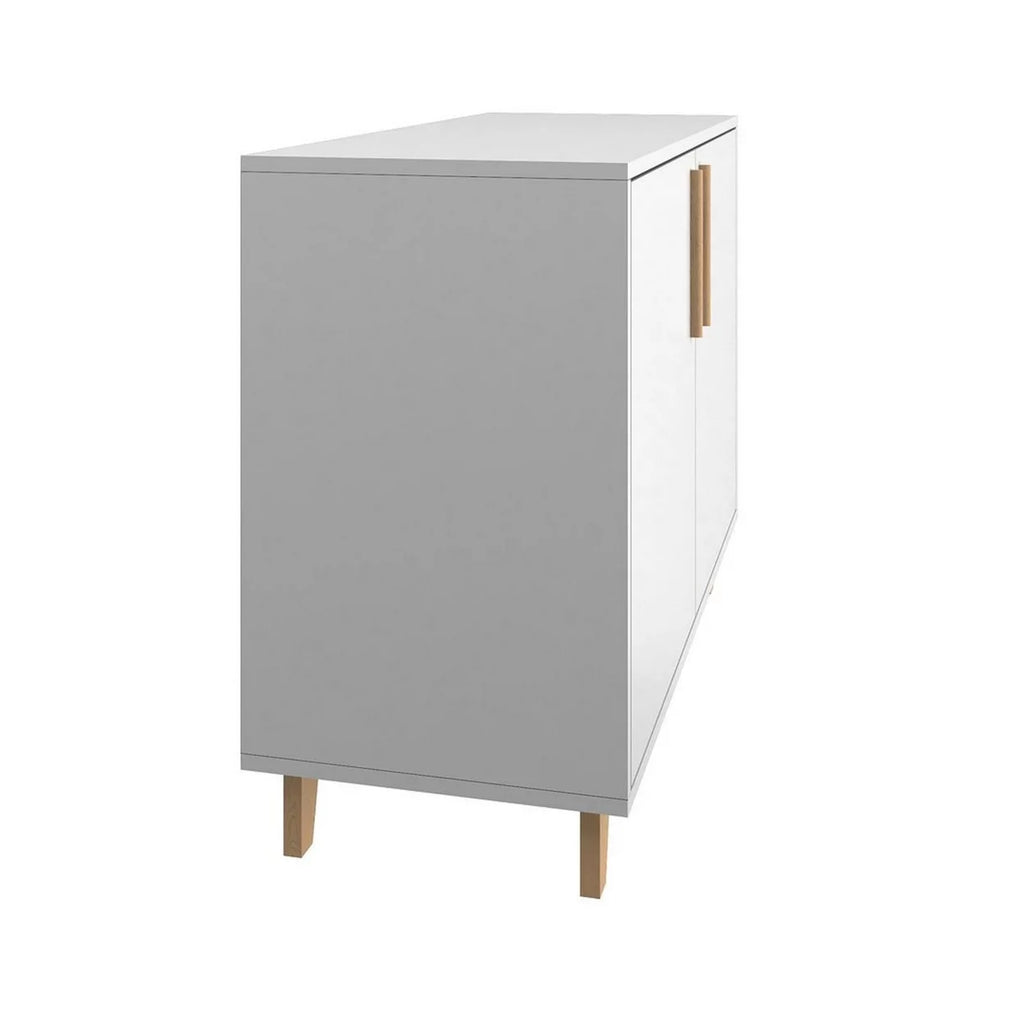 White Double Side Cabinet with 2 Shelves Q245