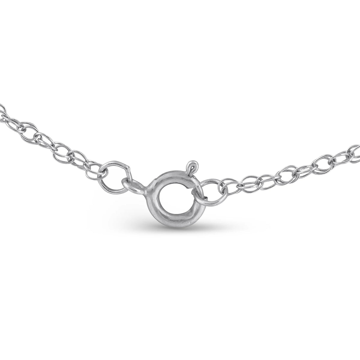 14k White Gold Three Stone Diamond Pendant S8626
