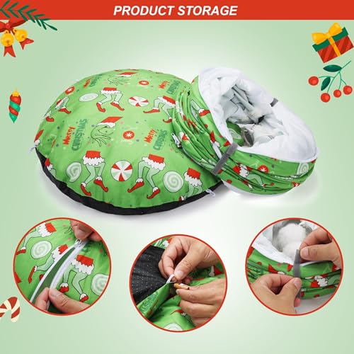Green Christmas Tree Skirt Bed Z881896