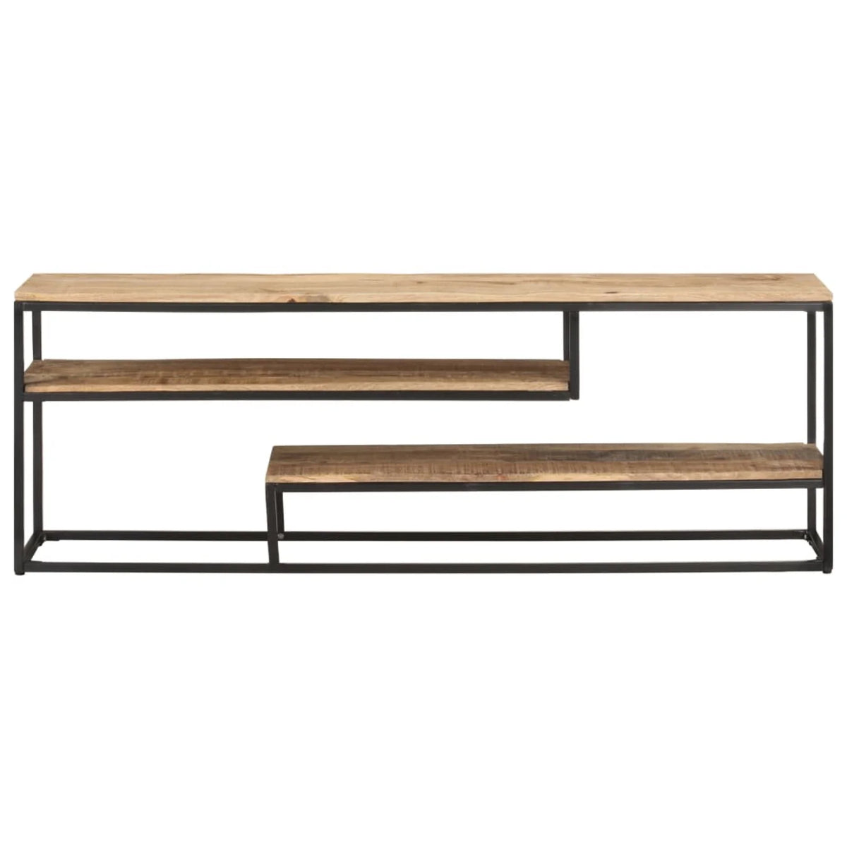 Rough Mango Wood TV Stand with Storage Shelves H481739