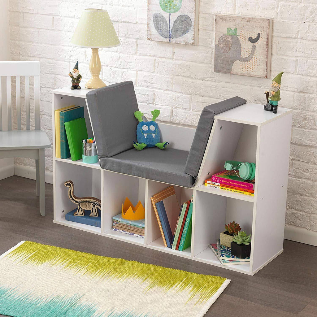 White Bookcase with Reading Nook Toy H4005