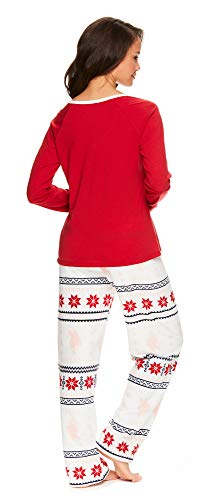 Womens Long Sleeve Shirt and Pajama Pants Sleepwear Set N5351