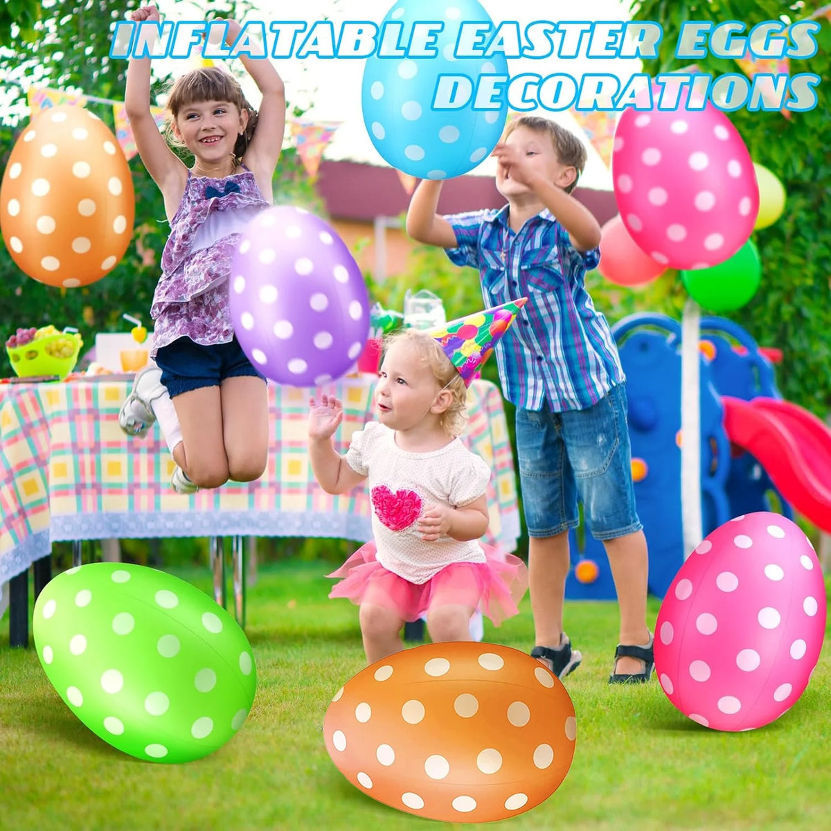 Colorful 16" Inflatable Easter Balls S73856