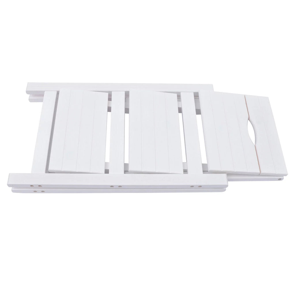 Folding Wooden Step Stool Anti-Slip White G4516