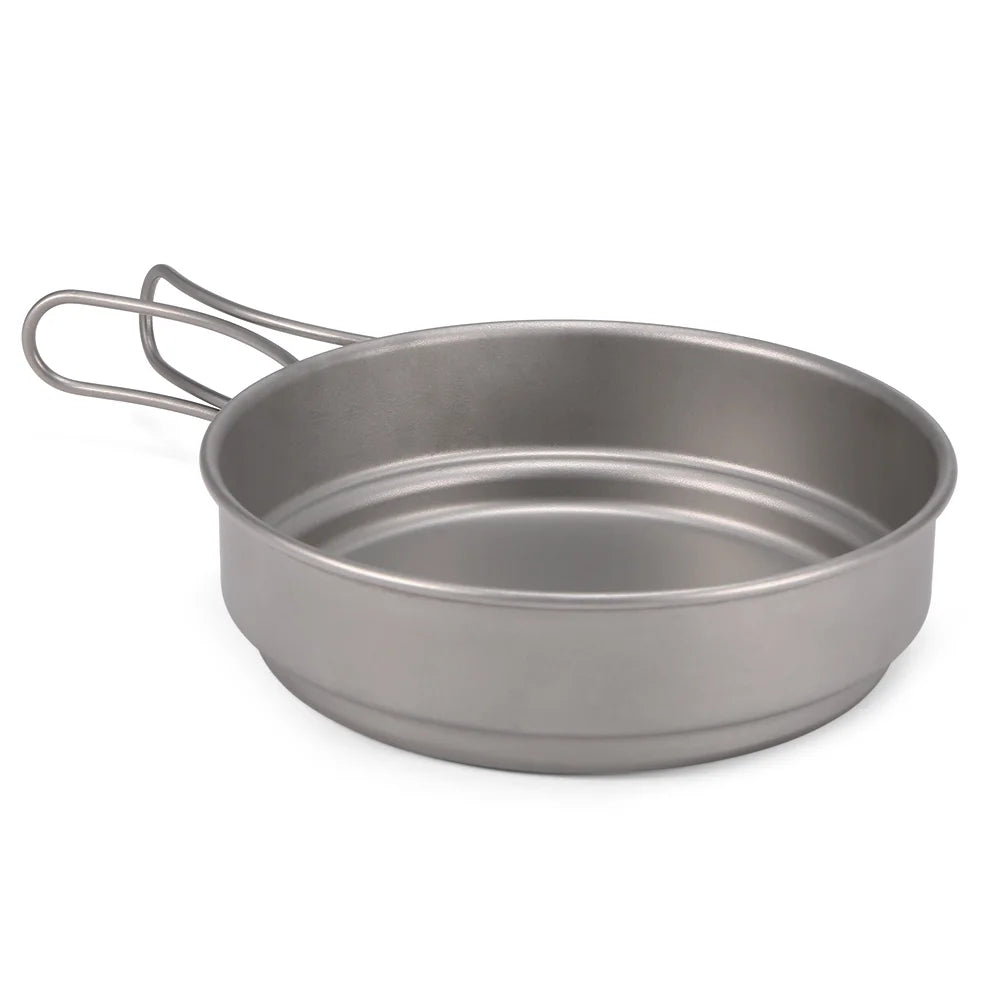 Titanium Cookware Set 1000ml 750ml Pot Pan Spoon Set I97490