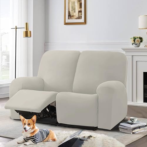 Orange 2 Seat Stretch Soft Recliner Sofa Cover G276