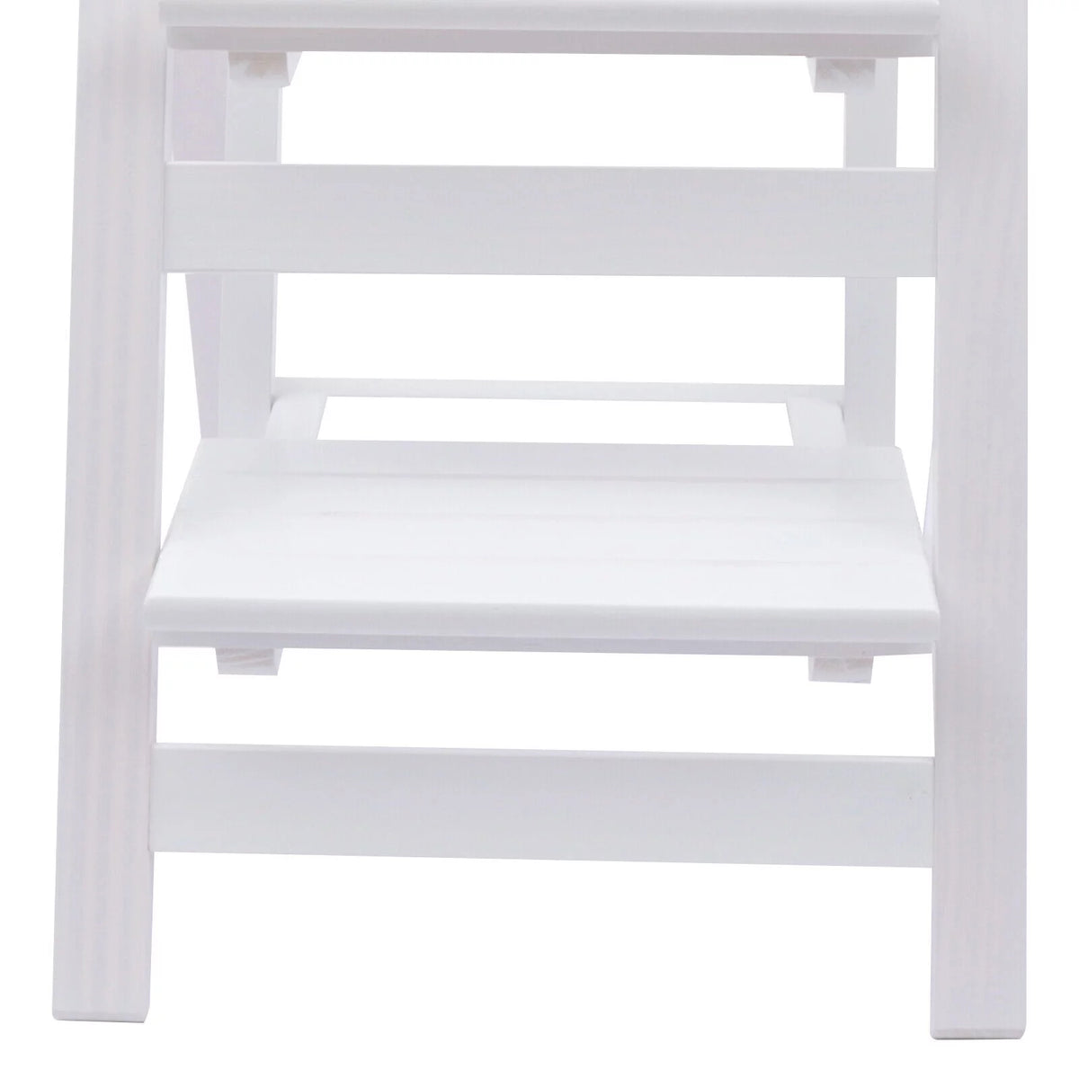 Folding Wooden Step Stool Anti-Slip White G4516