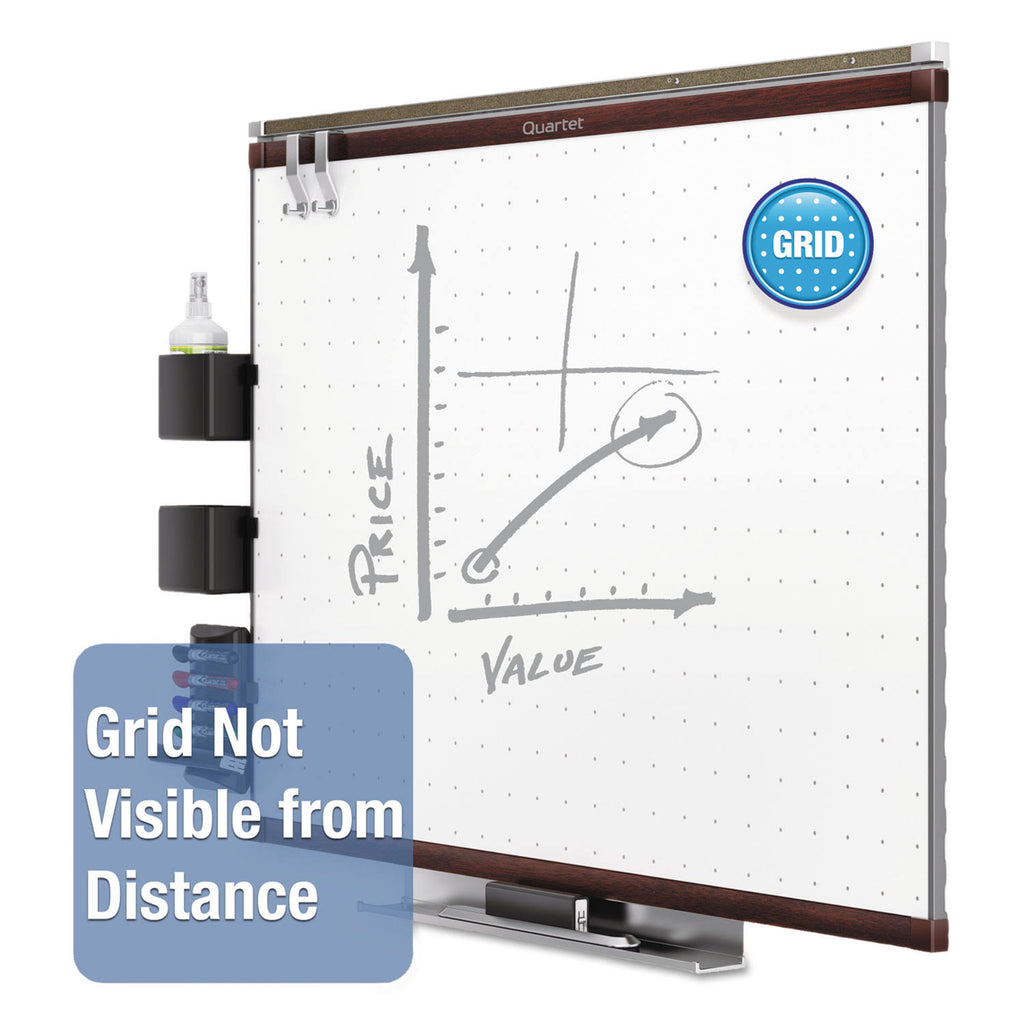 Whiteboard - wall mountable - 48 in x 35.98 in - white - mahogany frame T911482