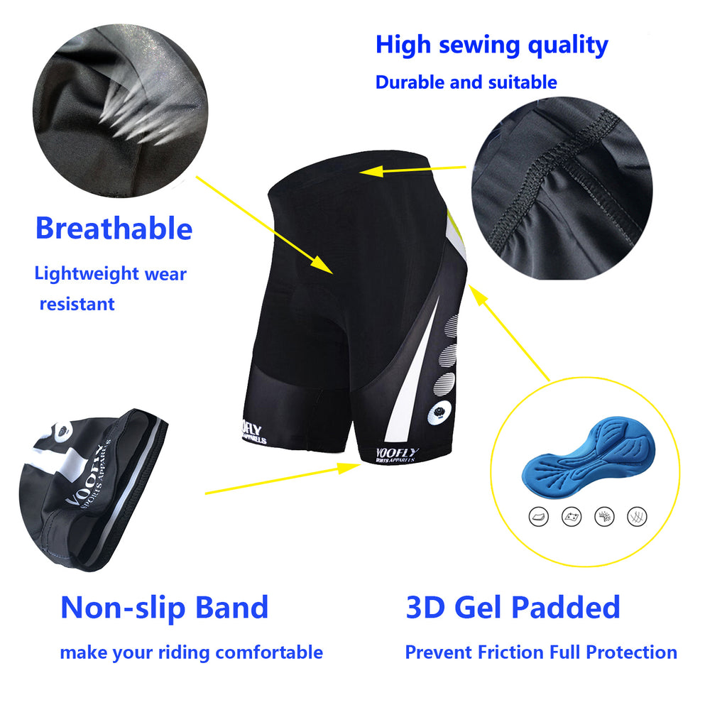Mens 3D Gel Padded Cycling Bike Shorts Z4765