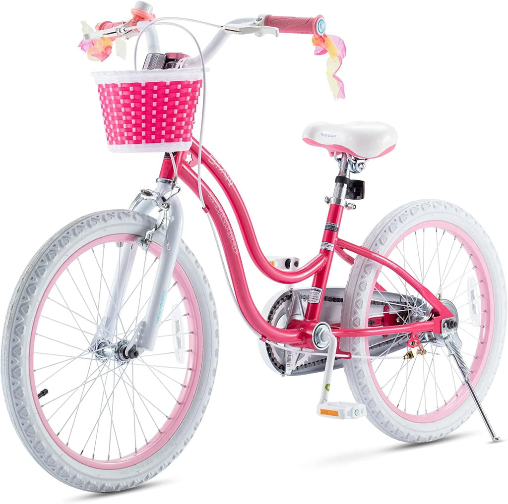 20 Inch Kids Bike with Kickstand Basket Pink K6073