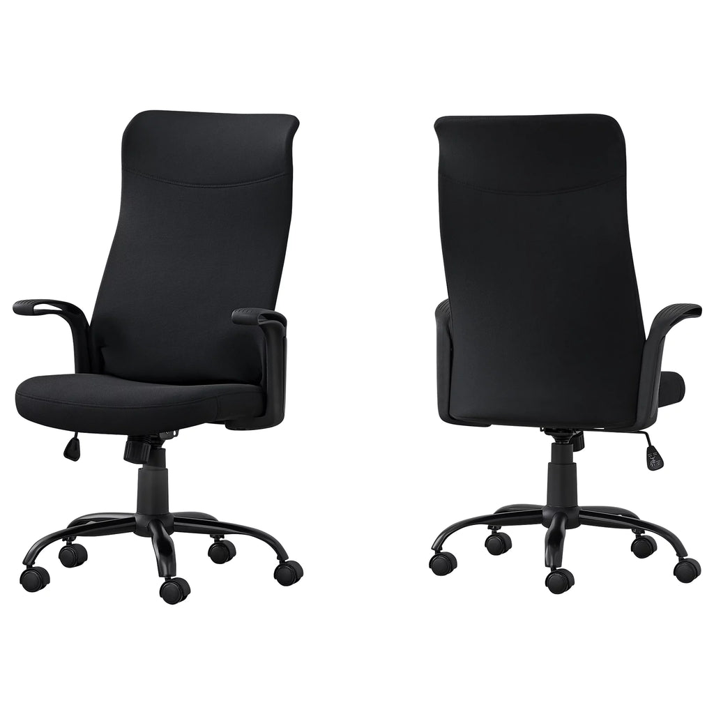 Set of 2 Black Upholstered Office Chairs S885