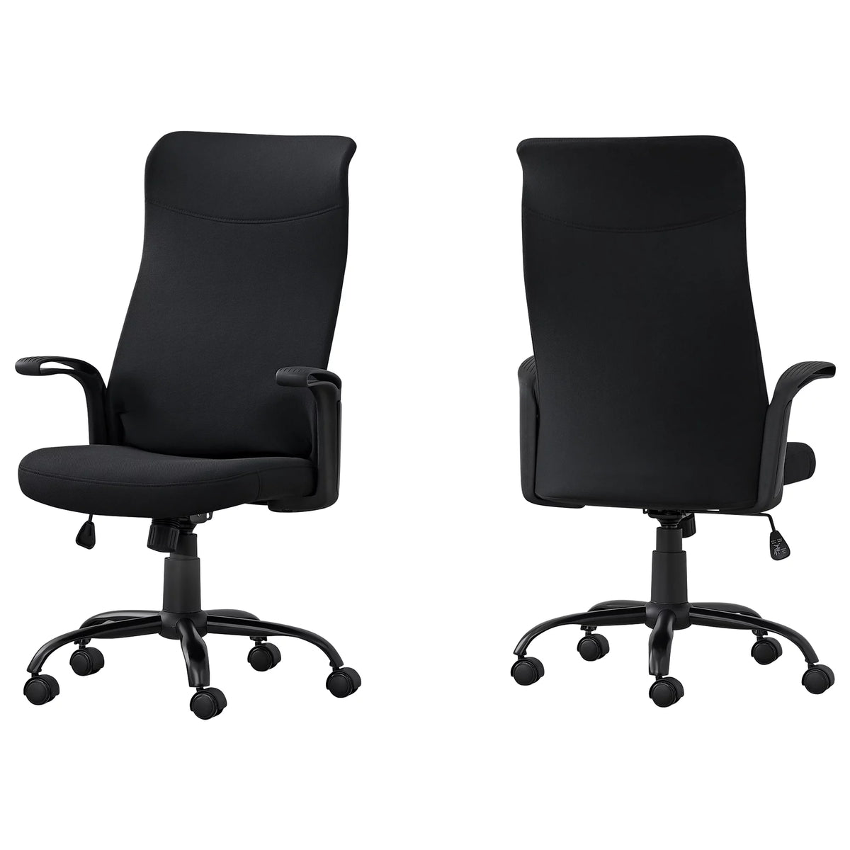Set of 2 Black Upholstered Office Chairs S885