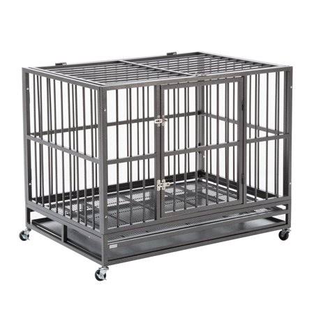 42 inch Metal Dog Cage Crate Kennel with Tray H291827