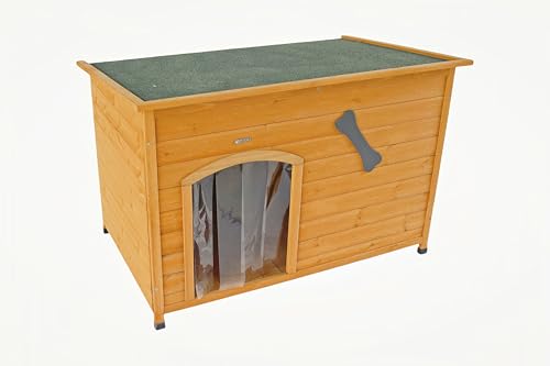 Natural Wooden Doghouse with Elevated Floor U38455