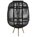 Black Bamboo Candle Lantern Holder O836