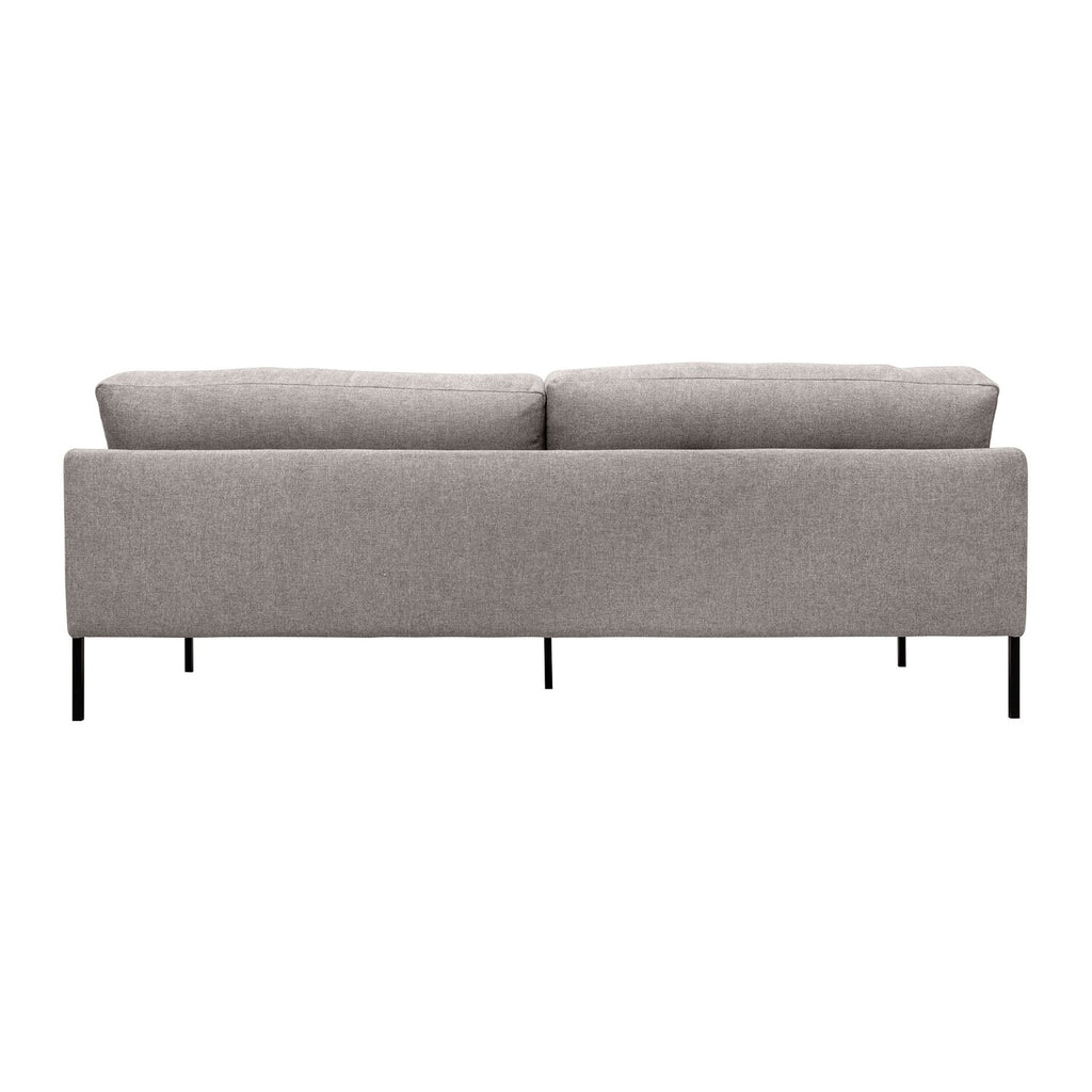 Gray Upholstery Button Tufted Sofa with 2 Throw Pillows U3108