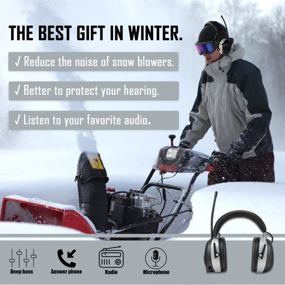 AM/FM Radio Headphone with Digital Display, Noise Reduction Earmuffs R955
