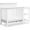 White Wood 4-in-1 Mini Crib & Changer Combo Q99712