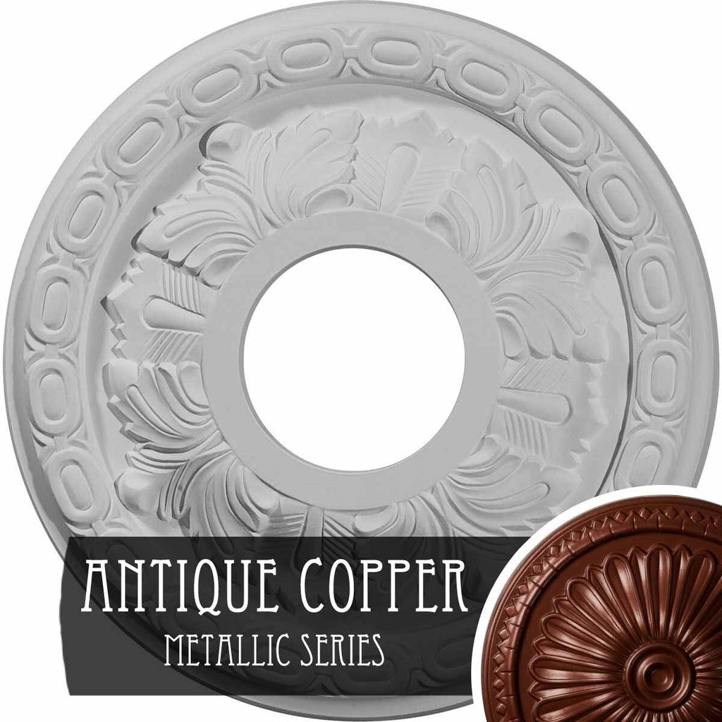 Antique Copper Leaf Ceiling Medallion W8514