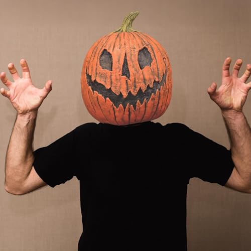 King Pumpkin Full Overhead Costume Mask Adult D1562