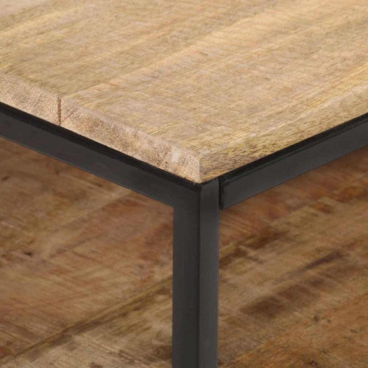 Rough Mango Wood TV Stand with Storage Shelves H481739
