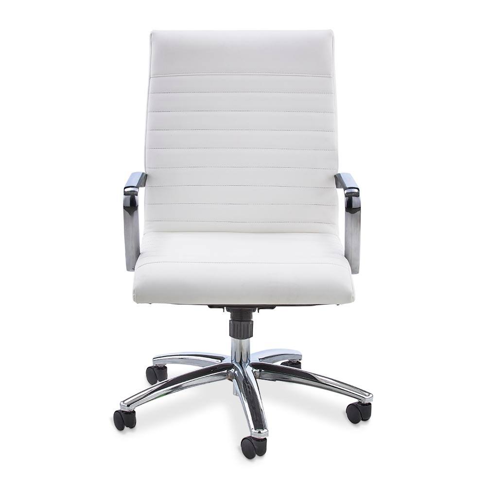 Snow White Polyurethane High Back Office Chair G2801