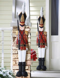 Set of 2 Metal Nutcracker Wall Hanging Decoration E76874