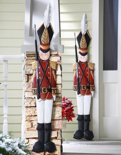 Set of 2 Metal Nutcracker Wall Hanging Decoration E76874