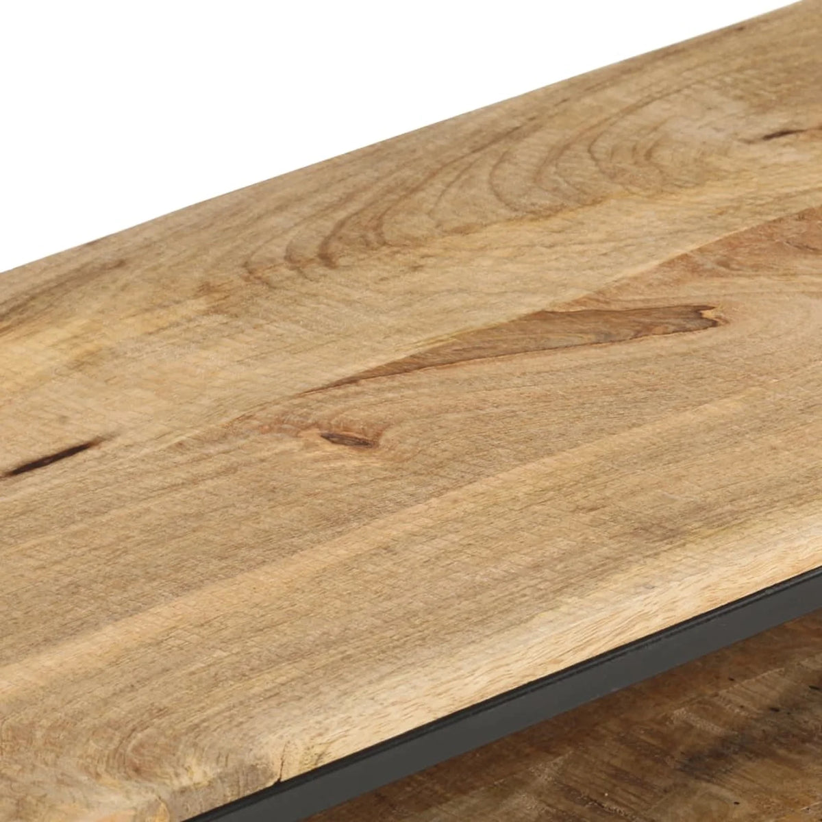 Rough Mango Wood TV Stand with Storage Shelves H481739