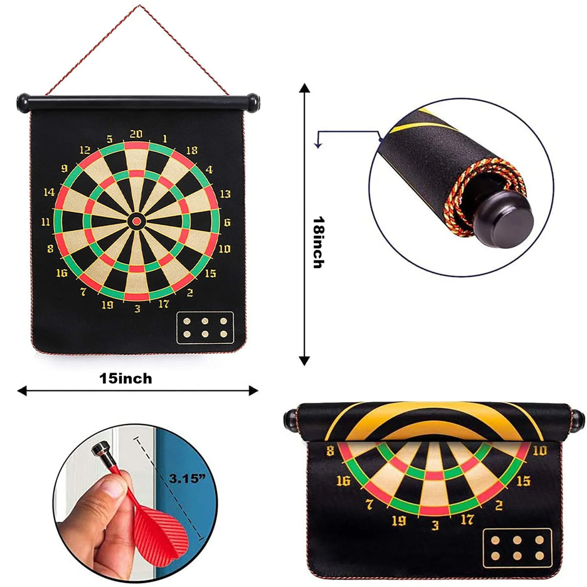 Double-Sided Magnetic Dart Board Game V605
