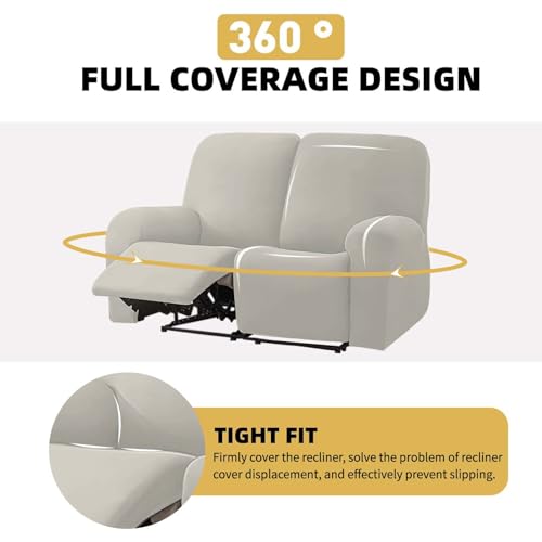 Orange 2 Seat Stretch Soft Recliner Sofa Cover G276