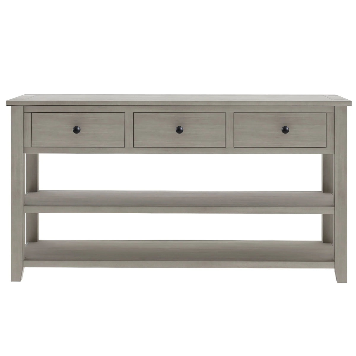 Solid Wood Console Table with Drawers and Shelves U366