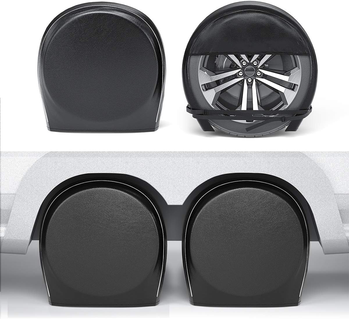Set of 4 Heavy Duty Vinyl RV Tire Covers C5186