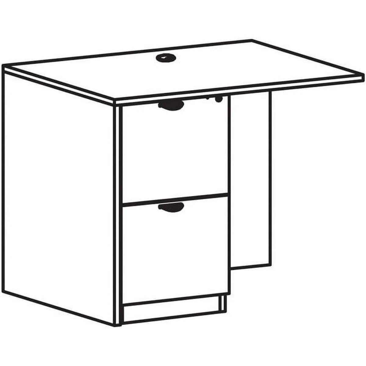 24 x 42 in. Gray Elm Laminate Desk Unit V795