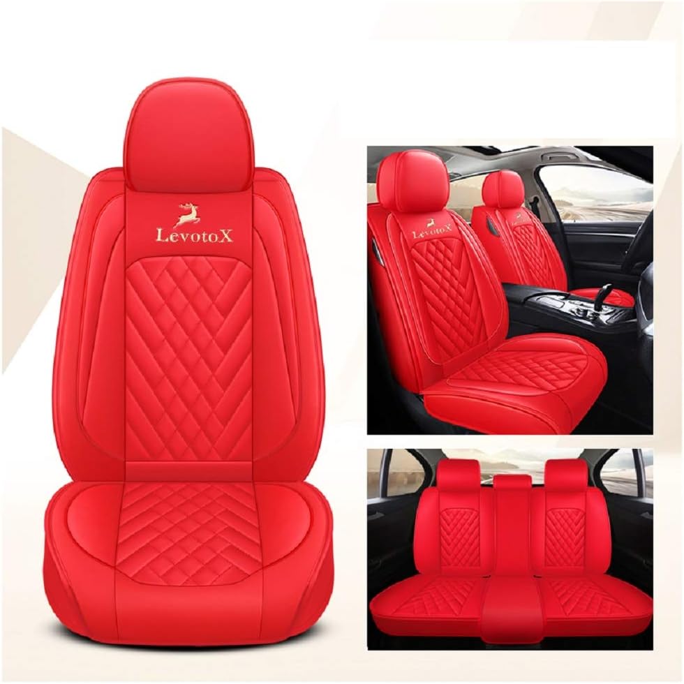 L-Black-Beige Car Seat Covers 5 Seats Full Set B761315