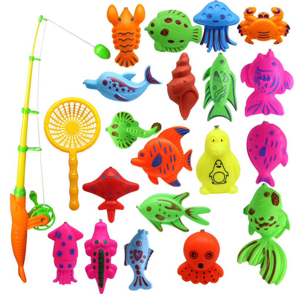 22pcs Magnetic Fishing Game Set with Rod and Net P899663