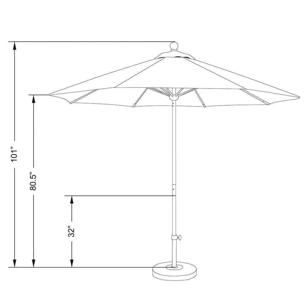 Bronze Fiberglass Market Umbrella S8288