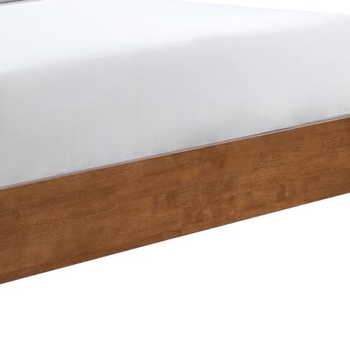 Walnut Solid Wood Queen Bed Frame with Headboard T1292