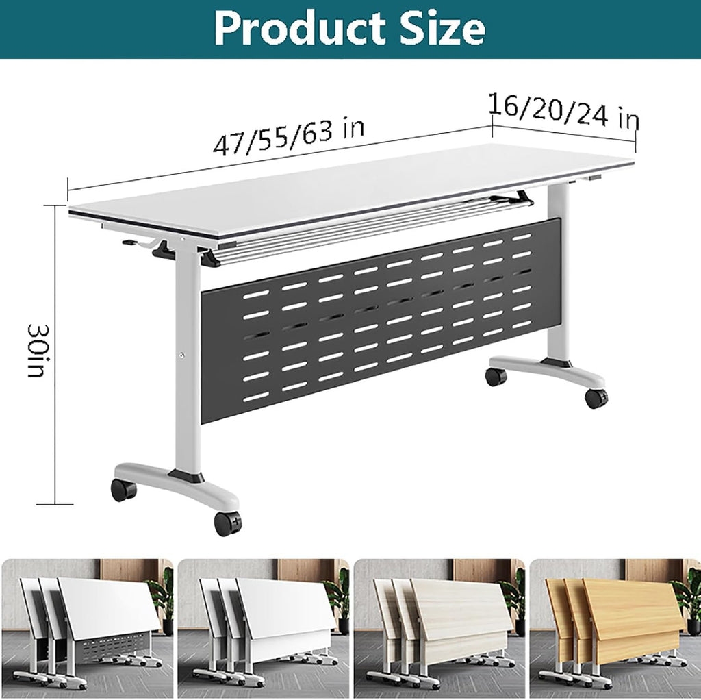 Foldable Mobile Training Table with Caster Wheels J5747