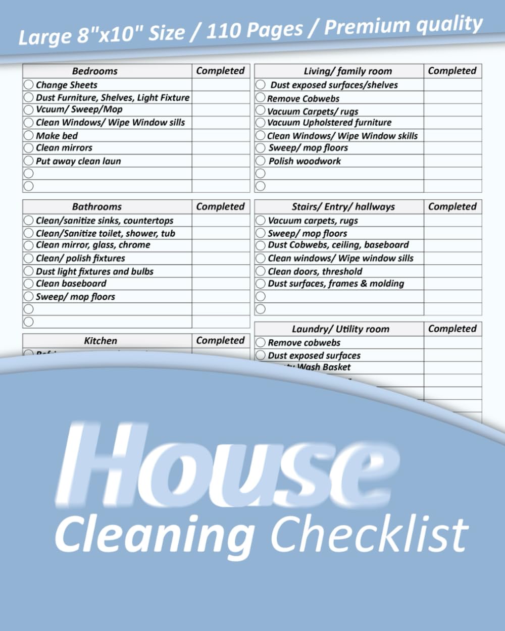 House cleaning checklist N7682