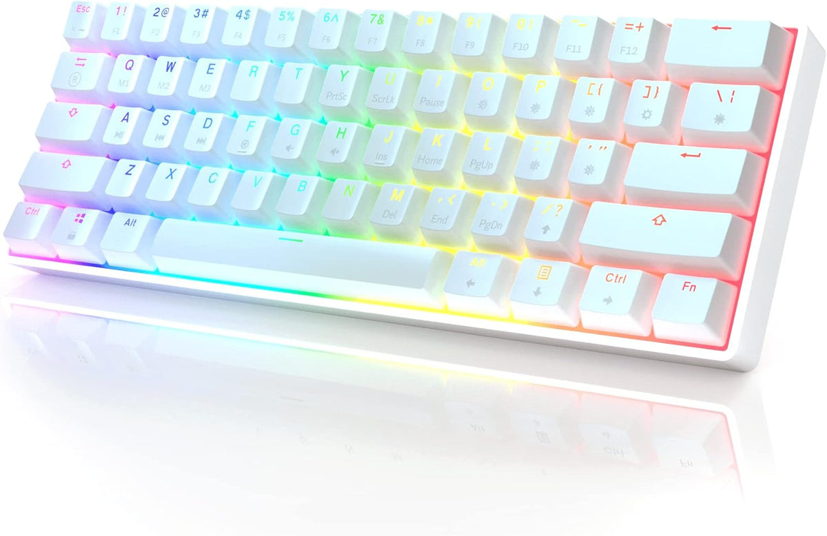 61 RGB Mechanical Gaming Keyboard with Hotswap Gateron Optical Brown Switches N865164